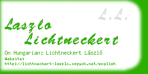 laszlo lichtneckert business card