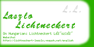 laszlo lichtneckert business card